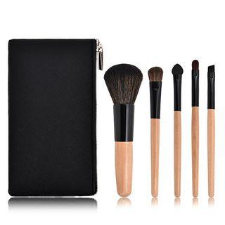 Set Of 5: Bamboo Handle Makeup Brush