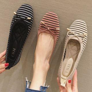 Striped Knit Flats