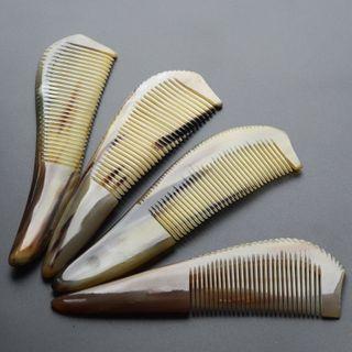 Horn Hair Comb 355 - Green - 22cm