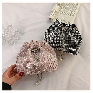 Chain Strap Studded Bucket Bag