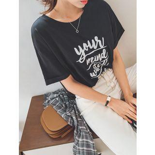 Plus Size Letter Print T-shirt