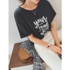 Plus Size Letter Print T-shirt