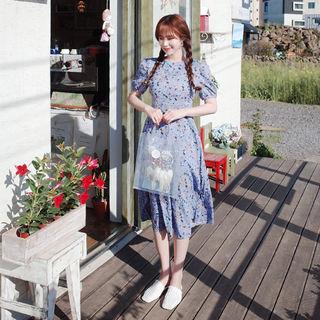 Floral Print Tie-waist Maxi Dress