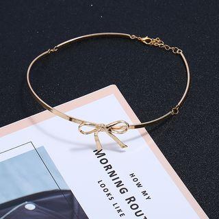 Bow Detail Necklace As Shown In Figure - One Size