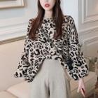 Leopard Printed Sweater As Shown In Figure - One Size