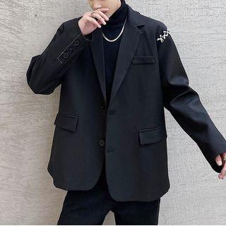 Two-button Lace-up Blazer