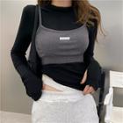 Long-sleeve T-shirt / Harem Sweatpants / Spaghetti Strap Top