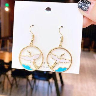 Alloy Crane Dangle Earring As Shown In Figure - One Size