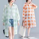 Long-sleeve Checker Long-shirt