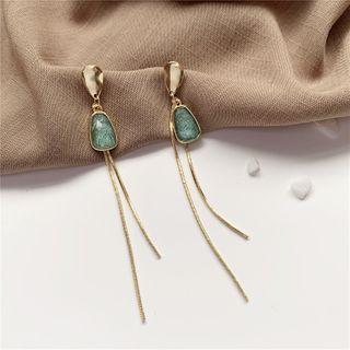 Geometry Fringed Drop Earring 1 Pair - Gold - One Size