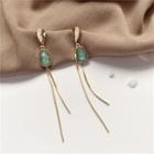 Geometry Fringed Drop Earring 1 Pair - Gold - One Size