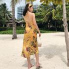 Flower Print Spahgetti Strap Sundress