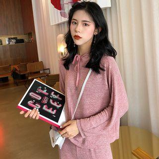 Set: Plain Hoodie + Wide Leg Pants