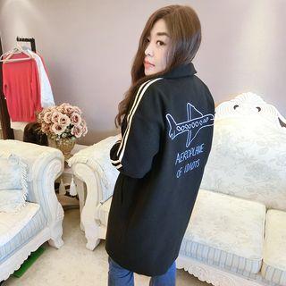 Airplane Embroidered Coat
