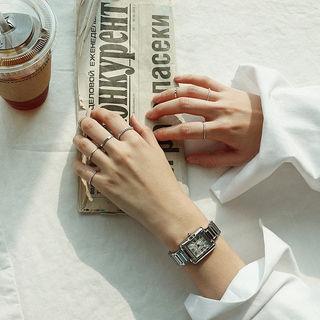 Engraved Slim Ring Set Of 8