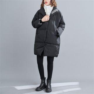 Mock Two-piece Color-block Padded Coat