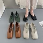 Chain Strap Square-toe Mary Jane Shoes