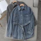 Belted Denim Shirt
