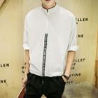 3/4-sleeve Lettering Blouse