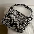 Zebra Print Canvas Tote Bag Zebra Print - Black & White - One Size