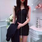 Frill Trim Spaghetti Strap Dress / Chiffon Light Jacket