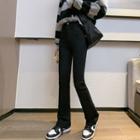 High Waist Plain Boot-cut Jeans
