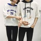 Couple Matching Letter Short-sleeve Hoodie