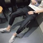 Letter Tape Slim-fit Jeans