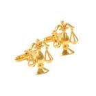 Elegant Personality Plated Gold Court Balance Cufflinks Golden - One Size