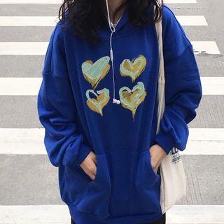 Heart Print Hoodie / Sweatshirt