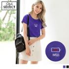Battery Embroidered Short-sleeve T-shirt