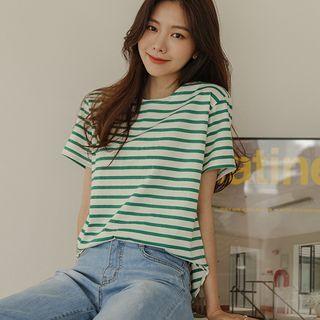 Round-hem Daily Stripe T-shirt