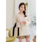 Round-neck Long-sleeve Linen T-shirt