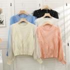 Patchwork Pearl-accent Loose Knit Top In 5 Colors