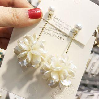 Faux Pearl Petal Dangle Earring As Shown In Figure - One Size