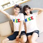 Couple Matching Applique T-shirt / Shorts