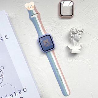 Striped Silicone Apple Watch Strap