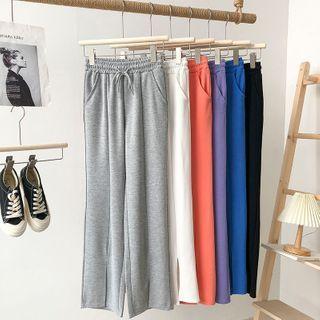 Solid Color Straight-leg Wide-leg Trousers
