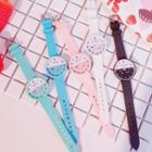 Faux Pearl Silicone Strap Watch