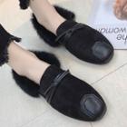 Applique Furry Loafers