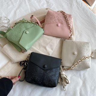 Cartoon Embossed Flap Crossbody Bag