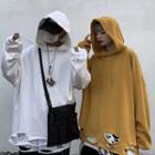 Couple Matching Distressed Oversize Hoodie