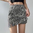 Zebra Print Mini Skirt / Skort