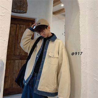 Denim-panel Loose-fit Jacket