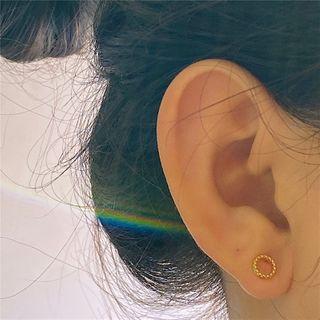Hoop Earring 1 Pair - S925 Silver - One Size