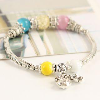 Ceramic Bead Alloy Bangle