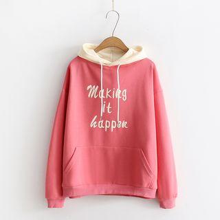 Panel Letter Long-sleeve Hoodie