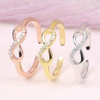 Rhinestone Infinity Symbol Open Ring