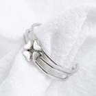 925 Sterling Silver Clover 3 In 1 Ring