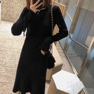 A-line Midi Rib Knit Dress